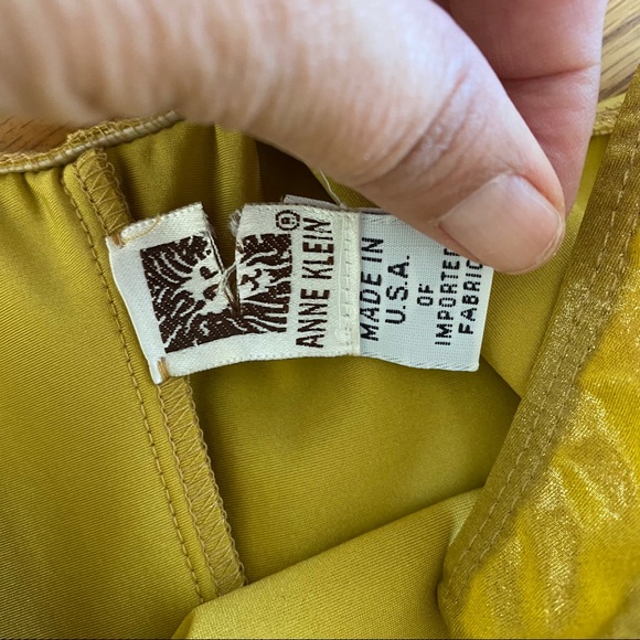 NWT Vintage Anne Klein Metallic Gold Bodysuit - Picture 5 of 8